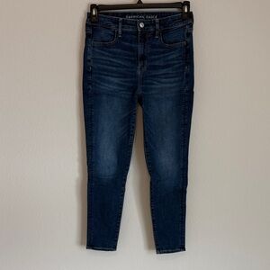 American Eagle Outfitters Dark Blue Ankle Jeans